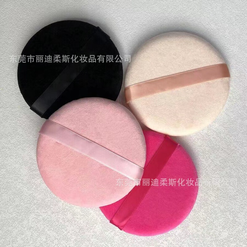 Factory wholesale large round powder puff beauty makeup tool makeup powder puff dry and wet sponge puff studio