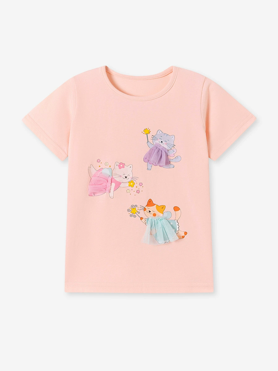 Летний набор Little maven, милейшая детская футболка с коротким рукавом в мультяшном стиле, европейский стиль