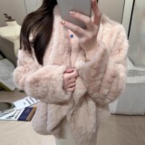 Мягкая, нежная и пушистая молодежная меховая шуба из экологически чистого меха, женская зимняя модная шуба с оттенком золота