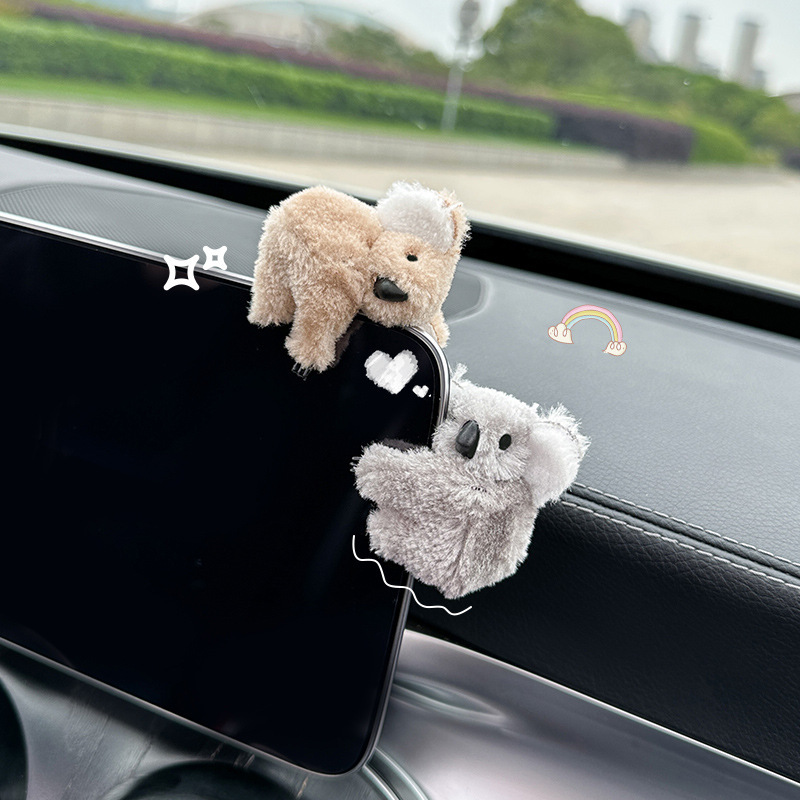 Car interior center console ornament, car interior accessory, utility, air vent rearview mirror decoration, creative little koala plush toy