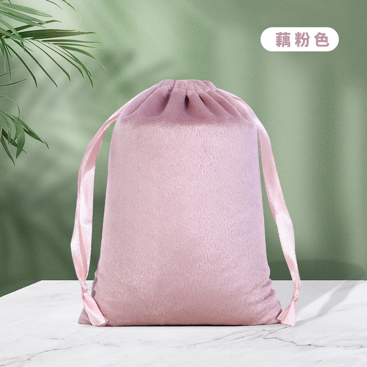 Bolsa de franela con cordón, auriculares, bolsa de embalaje de joyería, bolsa de tela de almacenamiento de joyería, bolsillo con cordón de franela negra al por mayor