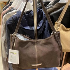 原版高品质韩国Matin Kim新款复古麂皮托特通勤包大容量单肩女包