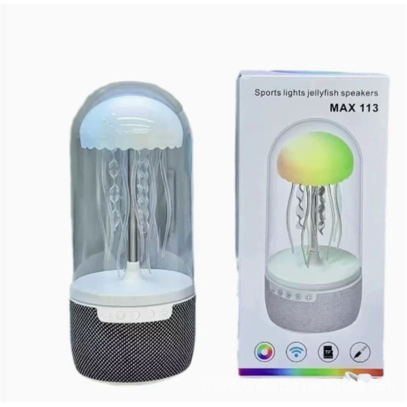 Luz de medusa flotante de control de voz 7 colores de diapositivas de gradiente flotante de luz de medusa inducción de atmósfera de luz nocturna creativa transfronteriza