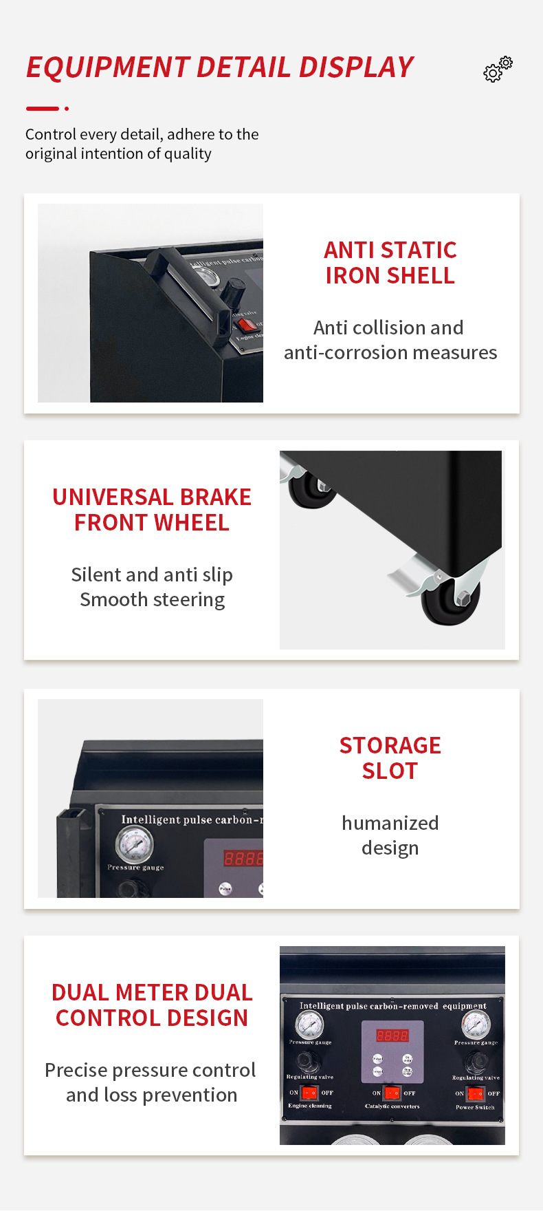 Car Fuel System Carbon Deposit Three-in-One Cleaning Machine for Catalytic Converter, Engine Maintenance Tool Without Disassembly