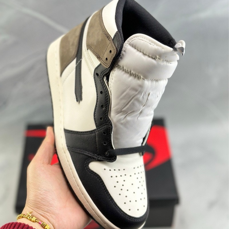 莆田靴クロスボーダー新AJ1ハイトップ外国貿易黒と赤のモカスモークグレー共同ブランドスポーツとレジャーシューズ男性と女性用|undefined