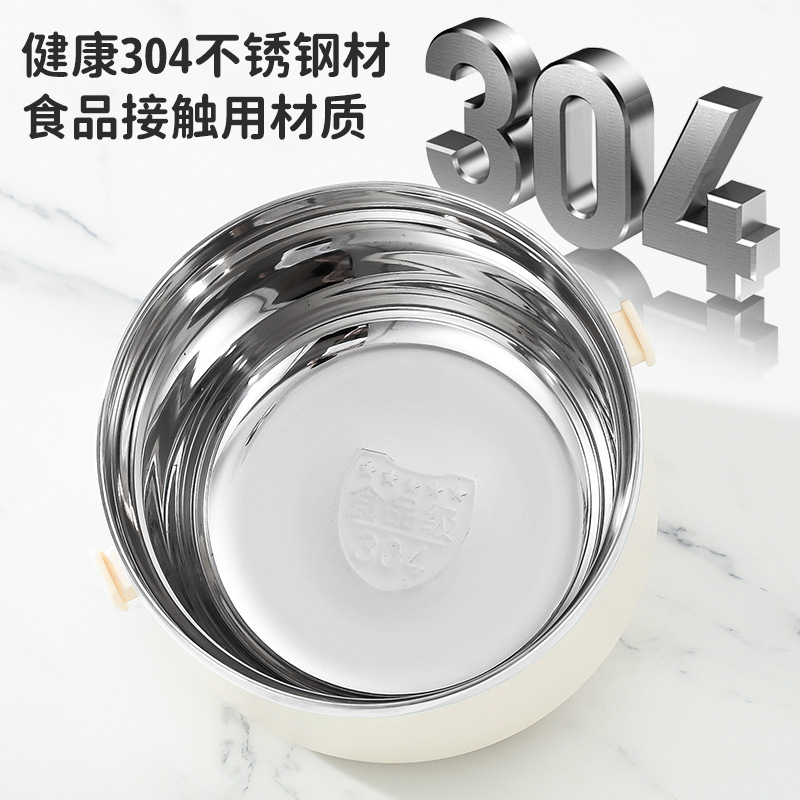 304 caja de almuerzo aislada de acero inoxidable estudiante trabajador de oficina multi-capa sellada conveniente caja de almuerzo aislado cubo olla al por mayor