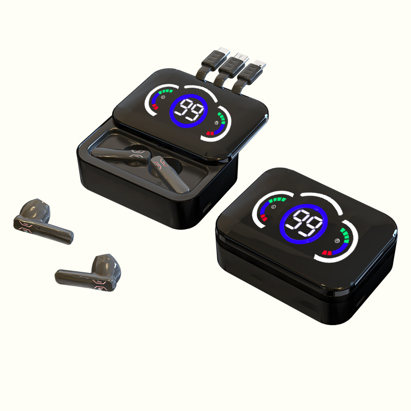 ワイヤレスbluetoothイヤホン華強北同タイプTWS入耳式イヤホン充電宝二合一騒音低減長航続|undefined
