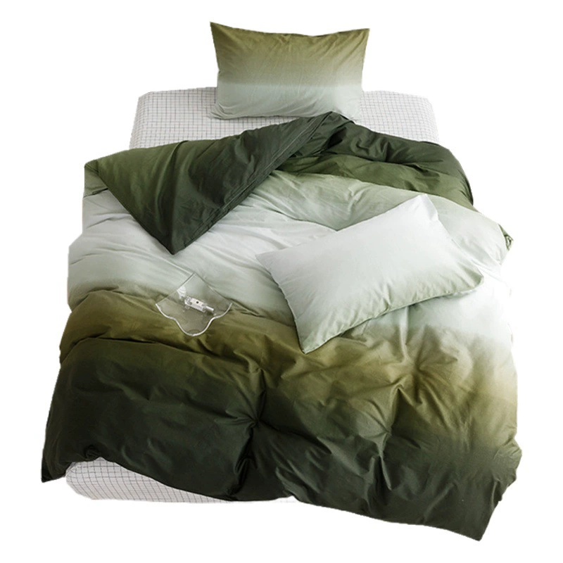 Простой сплошной цвет градиентная печать и крашение Комплект из четырех предметов Студенческая кровать в общежитии Комплект из трех предметов Пододеяльник Одиночный пододеяльник Простыня