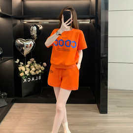 2026网红宽松显瘦洋气短裤两件套潮流运动套装女夏装新款3495