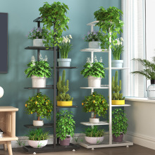 可移动阳台花架子客厅落地式铁艺置物架多层花盆托架多肉植物层架