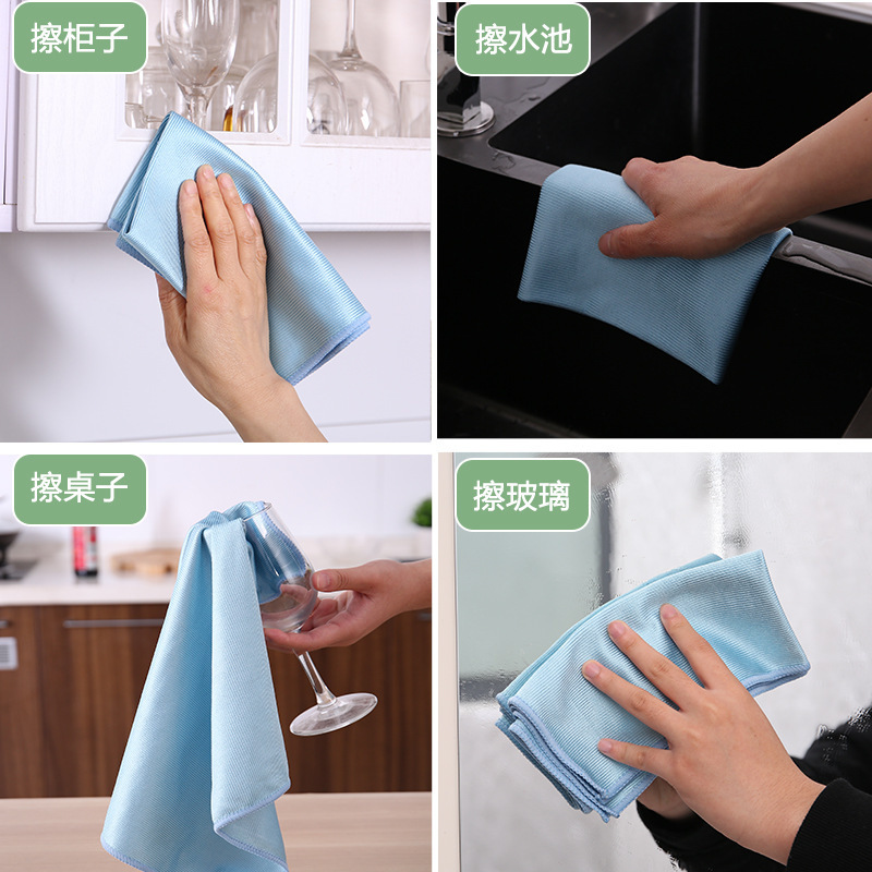 ガラスを拭く専用の雑巾は透かしを残さずに水のない跡を吸水して毛を落とさずに鏡を拭き、テーブルタオルを拭きます。|undefined