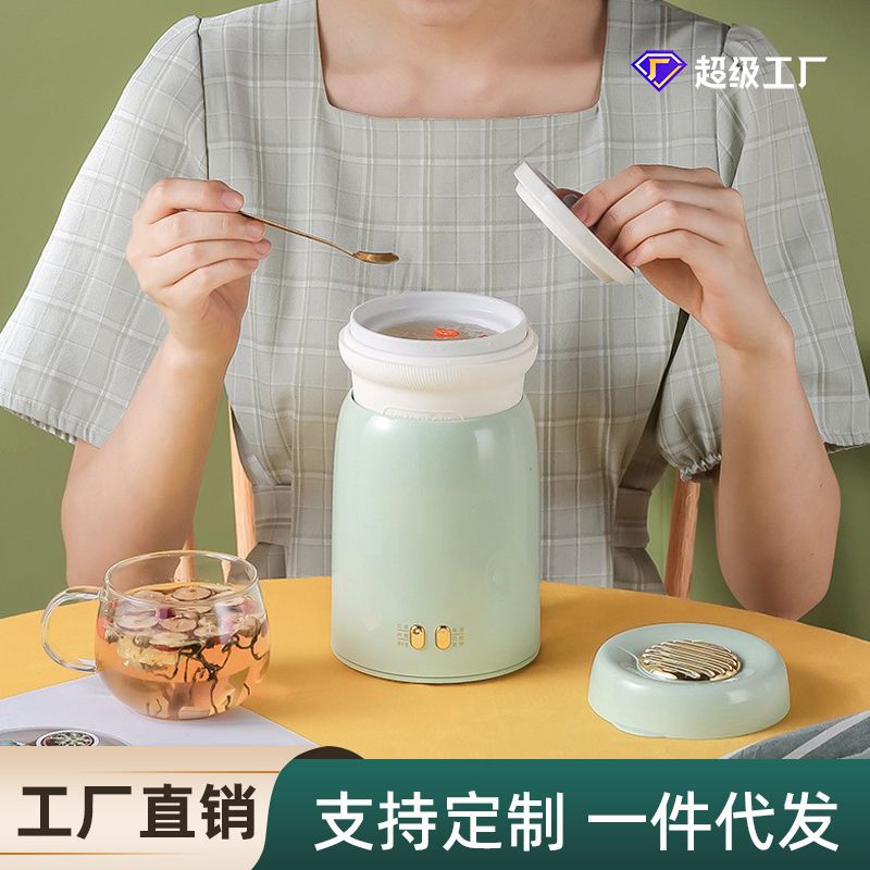 多功能迷你便携式养生杯陶瓷炖燕窝甜品煲汤电炖杯花茶热奶煮茶器