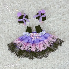 新款20厘米棉花娃娃衣服套裝明星公仔正常體胖胖體換裝娃衣連衣裙