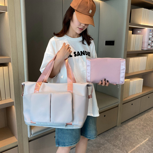 Gym bag cross-border expandable large-capacity travel bag dry and wet separation lightweight maternity bag student storage luggage bag