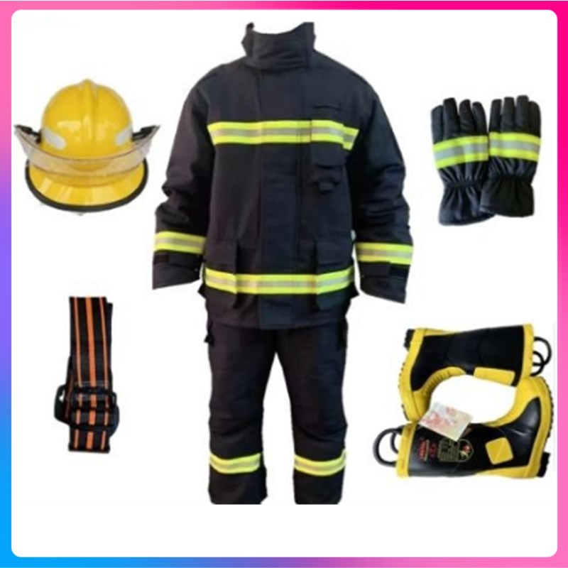 忠茗消防服14 ZFMH-ZM D 3C认证17款登月灭火服 华通隔热服1000℃