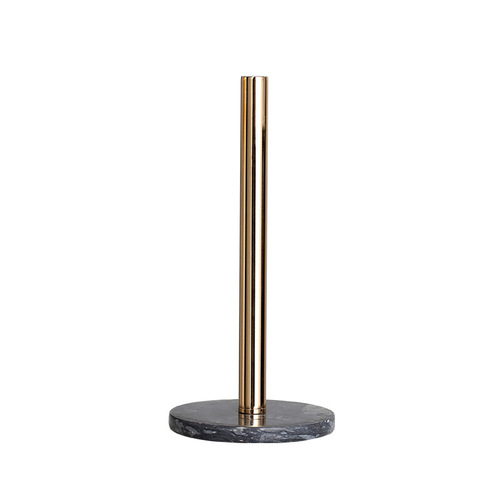 Nordic retro style natural marble gold-plated kitchen paper towel holder roll paper holder desktop accessories storage rack