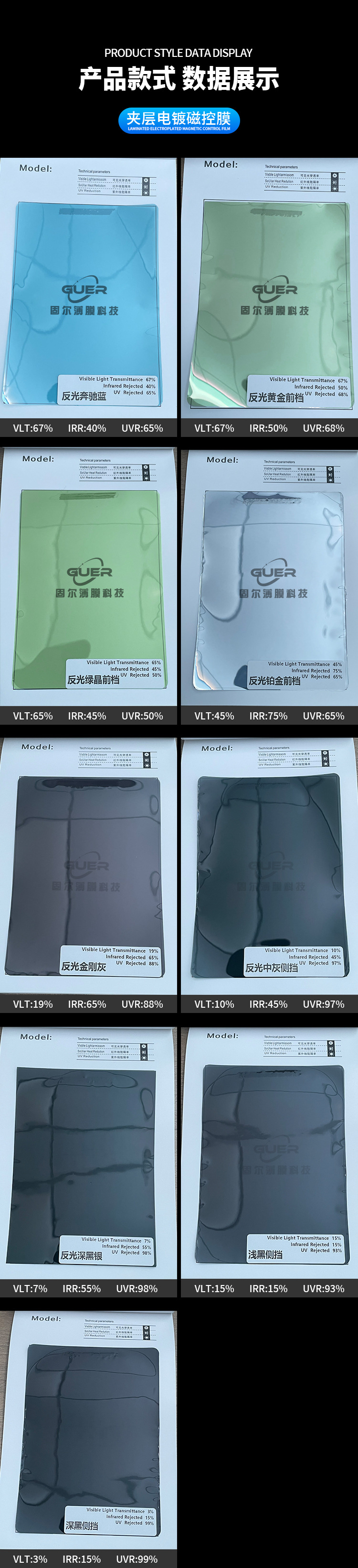 Car Insulation Film 2Ply Glass Explosion-Proof Film Car Front Side Shield Solar Film 4S Store 30.1m Whole Roll Wholesale