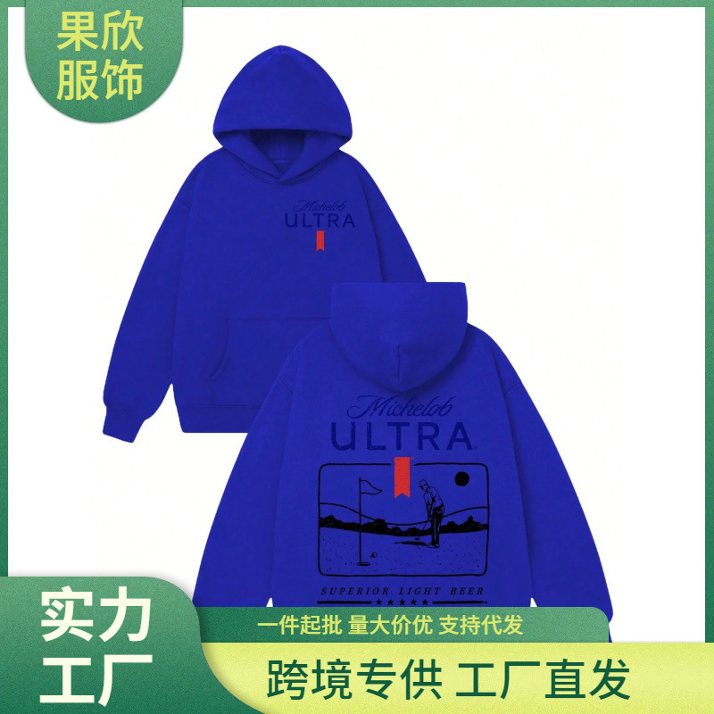 Cross-Border European Golf Competition Golf "Superior Light Beer" Hoodie Sweatshirt Men's Clothing Cross-Border European Golf Competition Golf "Superior Light Beer" Hoodie Sweatshirt Men's Clothing