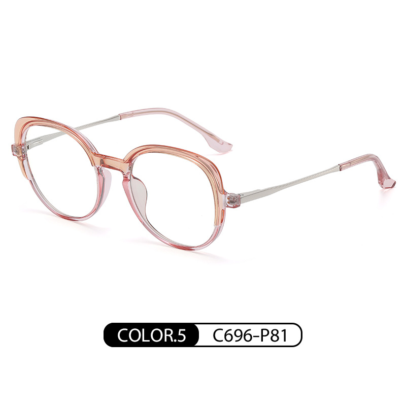 El Comercio exterior nuevo Marco de las gafas de Europa y América mujer ojo de gato gafas lisas TJ872 luz TR con la pierna de la Primavera anti-azul gafas de luz