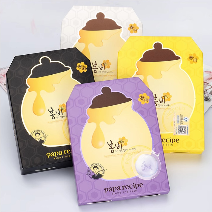 Korean genuine PAPA Recipe spring rain honey mask sticker black Luca…