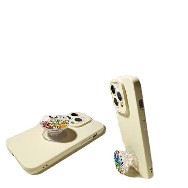 Muñeca de arcilla flor redonda airbag soporte adhesivo tipo teléfono móvil adhesivo espalda 360 ° tarjeta plegable telescópico giratorio