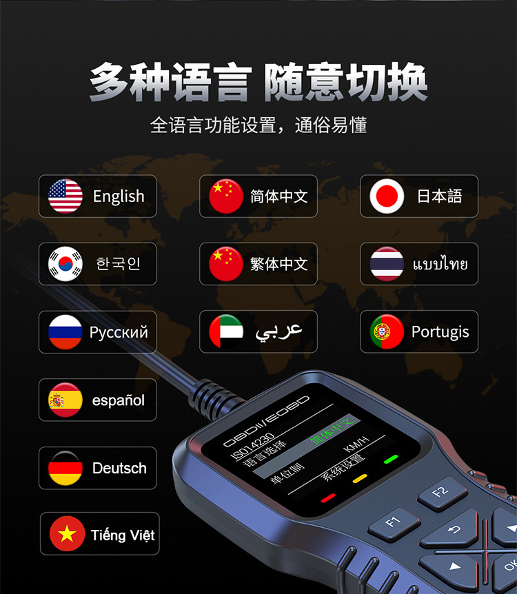New Car Obd2 Fault Diagnosis Car Tester Universal Fault Code Clearing Diagnostic Tester K1