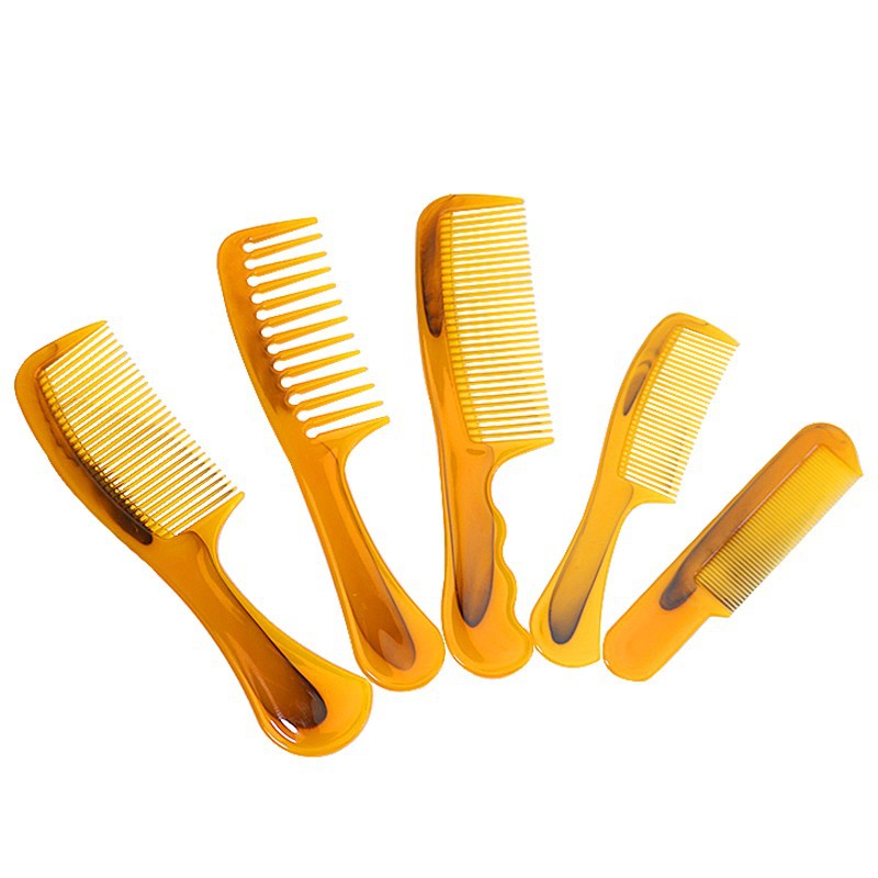 Cuerno de buey pein de plástico casero maquillaje portátil dientes grandes cabello rizado conjunto de cabello largo portátil pein pequeño para niños