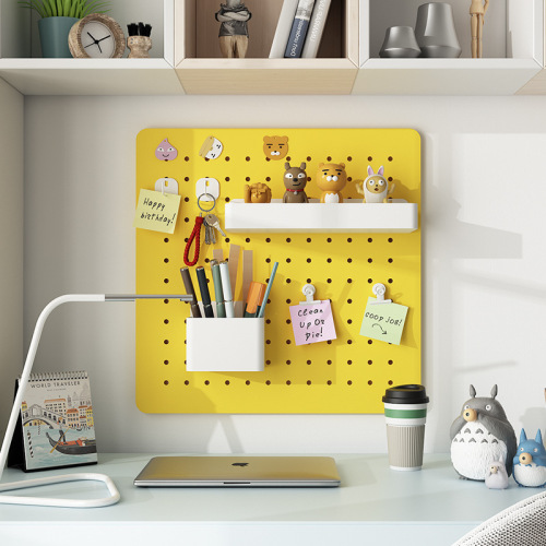 Hole board accessories hooks nail-free shelf storage box desk shelf pen holder storage desk hanging hooks organization stand