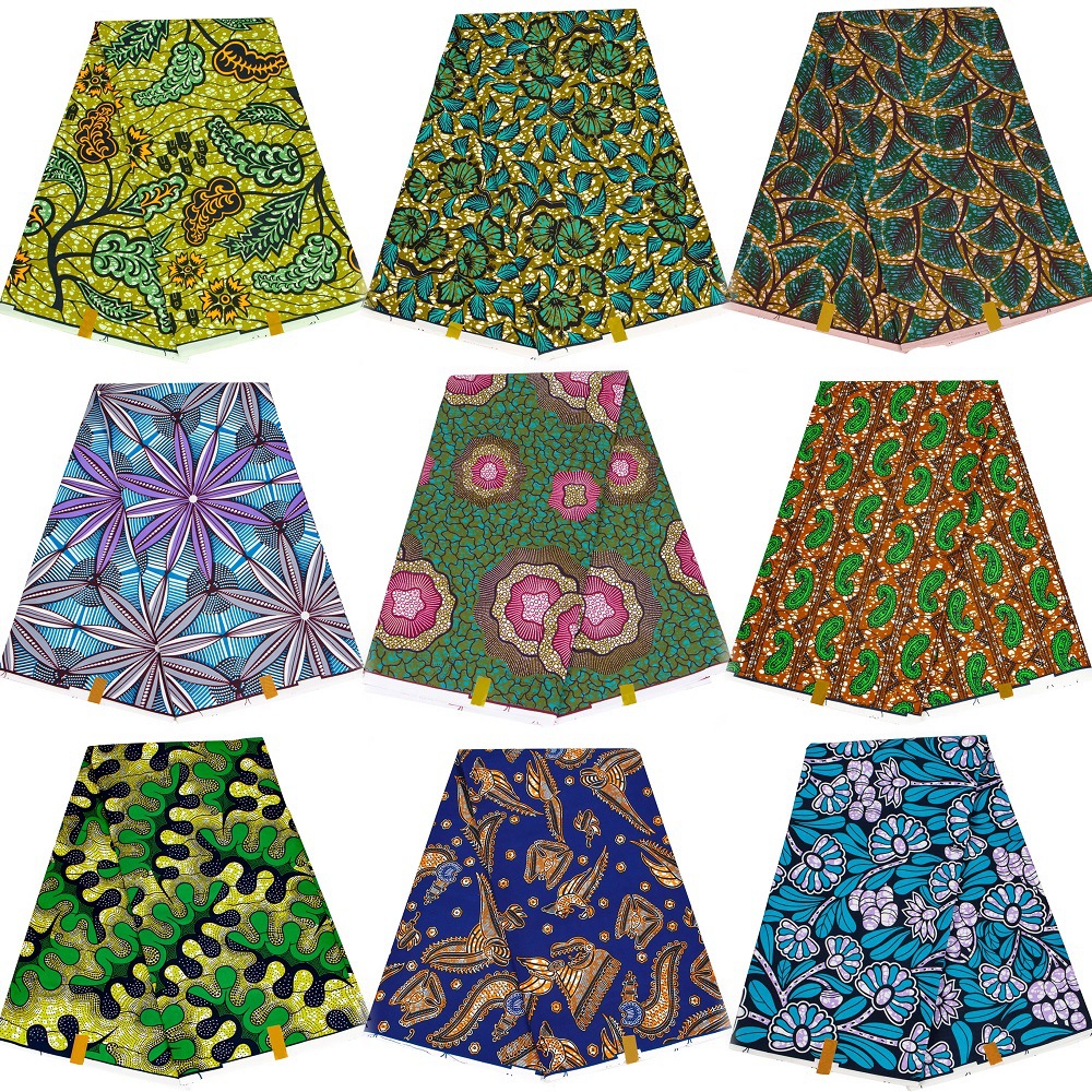 一件代發非洲新款印花面料跨境外貿彩色安卡拉服裝DIY布料