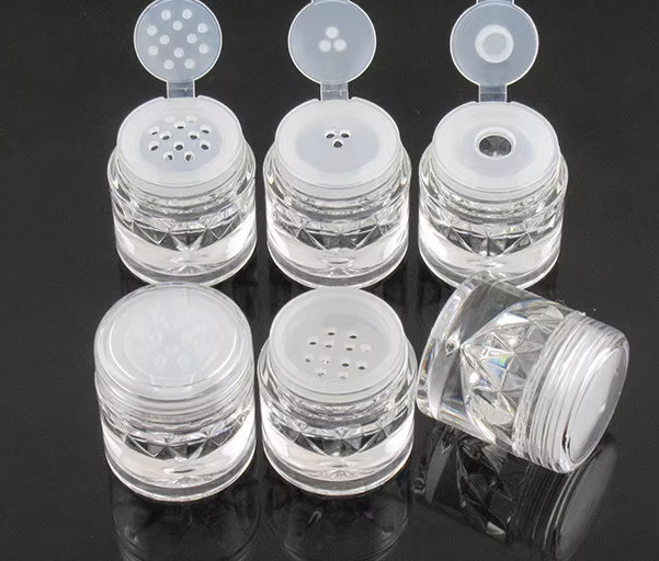 Botella transparente con tapa transparente de 3ml; con tapa transparente con tapón interior de 3 orificios; otro