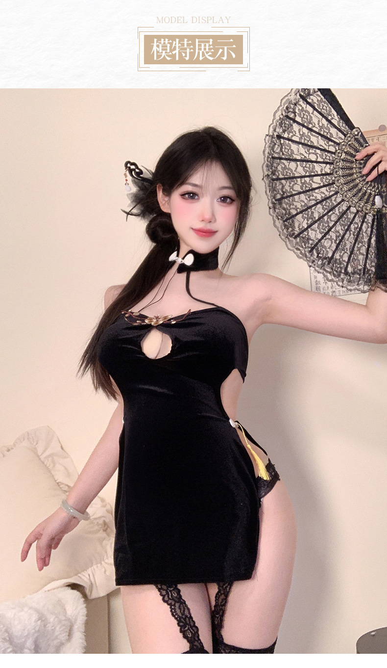 Sailor-Inspired Roleplay Lingerie Set, Exposed-Waist Design, Plus Size Fit — detail image 7