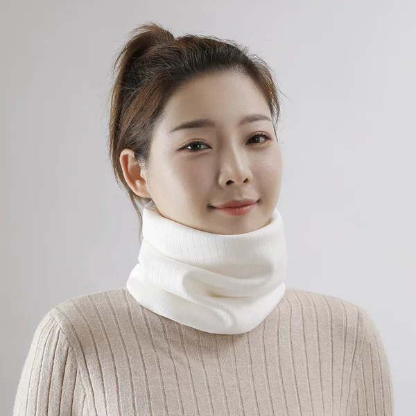 De velvet scarf women's autumn and winter thin warm cervical support pullover Scarf neck protection fake collar fleece-lined windproof men's collar