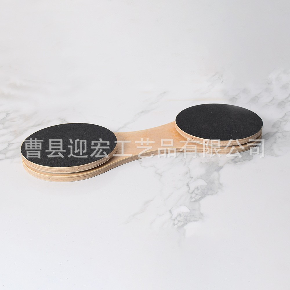 Cross-border manufacturer wooden double-disc waist twister home fitness waist twister indoor slimming waist turntable fitness equipment