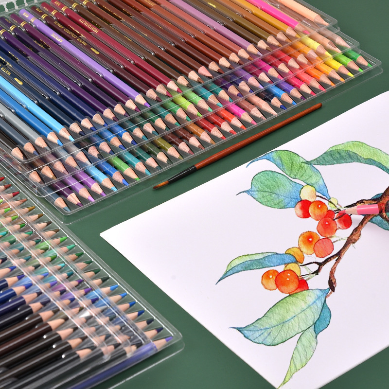 48 colores, plomo de color soluble en agua, dibujo de estudiantes, lápices de colores, juego de plomo de color de color de graffiti, lote de lápices de colores de arte