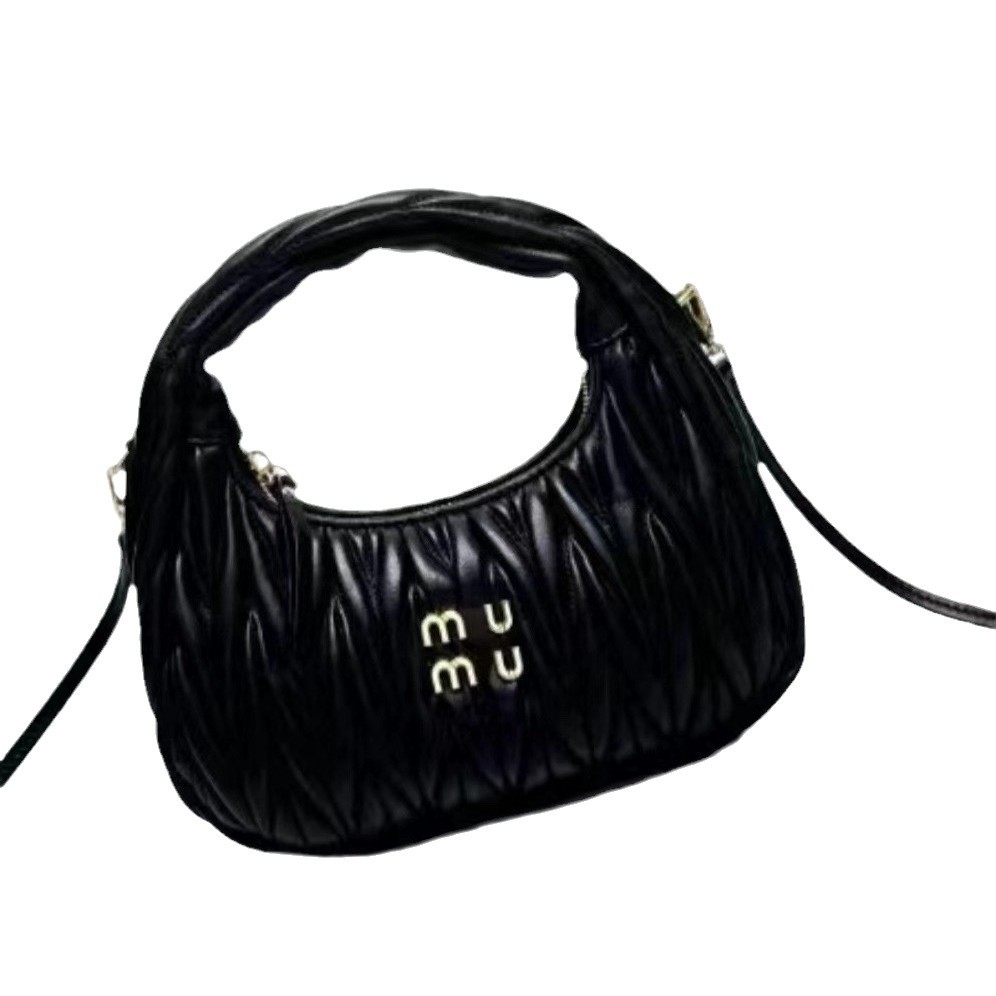 El mismo bolso de nubes plisadas de la casa de miu, la moda lingge embroidery Wire dumplings, bolso de mano, bolso de hombro único, bolso de Hobe transfronterizo