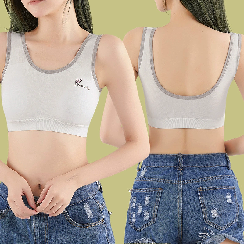 Нижнее белье студента, маленький жилет для девочек в период развития, топ-труба, тонкий бюстгальтер для девочек старших классов средней школы