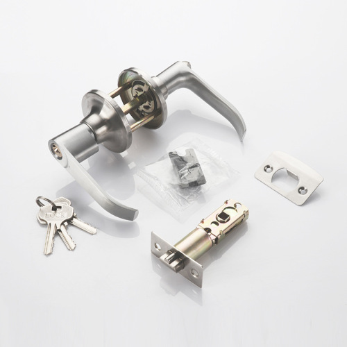 Three-pole ball handle lock, aluminum alloy door lock, three-pole plastic steel door lock, color steel door lock, bathroom door lock