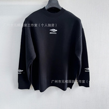 B家新款 巴黎 24fw ski滑雪系列3b羊毛刺绣毛衣男女同款宽松版型