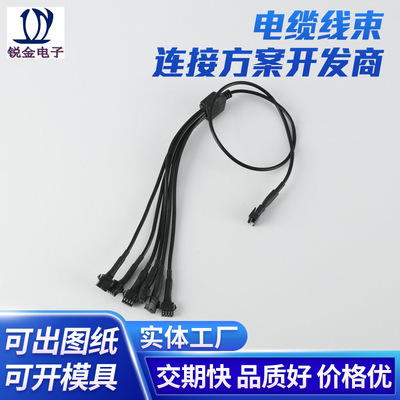 專業研發做汽車氛圍燈飾SM端子壹拖六轉接線電子線束廠家品質保障