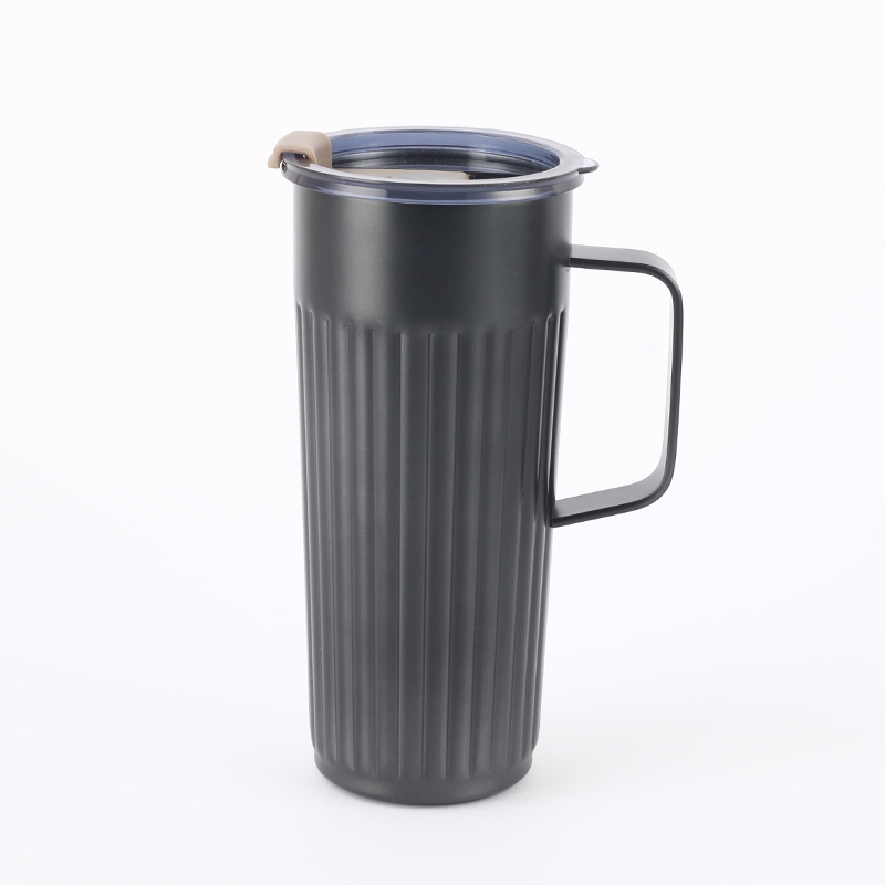 Nueva ventosa de vacío con mango 304 de acero inoxidable simple taza de oficina taza de negocios con tapa de taza de café al por mayor