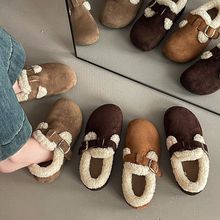 小众休闲百搭棉鞋女2025年秋冬季新款时尚舒适加绒保暖勃肯棉鞋子