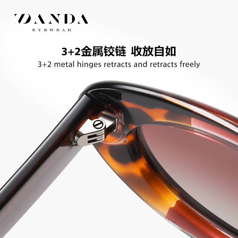 Nuevas gafas de sol polarizadas con placa de ojo de gato, gafas de sol de protección solar retro de moda, gafas anti-luz azul con montura S26102TR