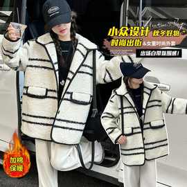 女童毛呢外套秋冬装新款洋气儿童加绒冬季大童连帽厚呢子大衣