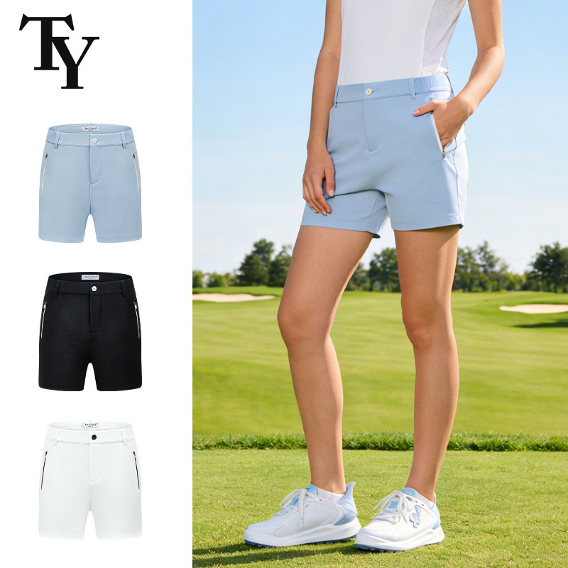 TY Summer New Women's Golf Sports Shorts Elastic Waist Breathable Comfortable Sports Pants