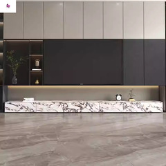 イタリアのライトラグジュアリーベゴニアコーナーフルロックプレートテレビキャビネットリビングルームフロアスタンドアークフロア吊り下げ壁キャビネット