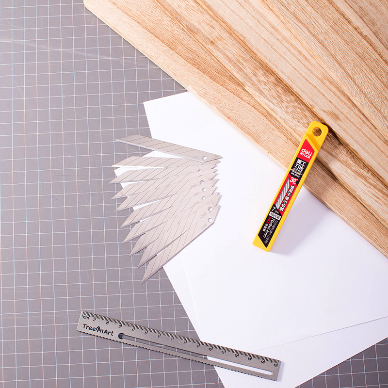 Déli cuchillo de arte de metal 2031, cuchillo de corte de papel de oficina doméstica, cuchillo de papel pintado SK5 image 17