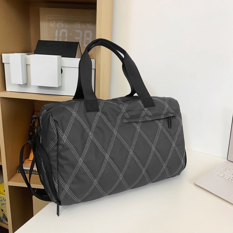 Bolsa de viaje de moda transfronteriza de un solo hombro bordada de diamante separación seca y húmeda bolsa de ejercicios bolsa de equipaje de almacenamiento independiente