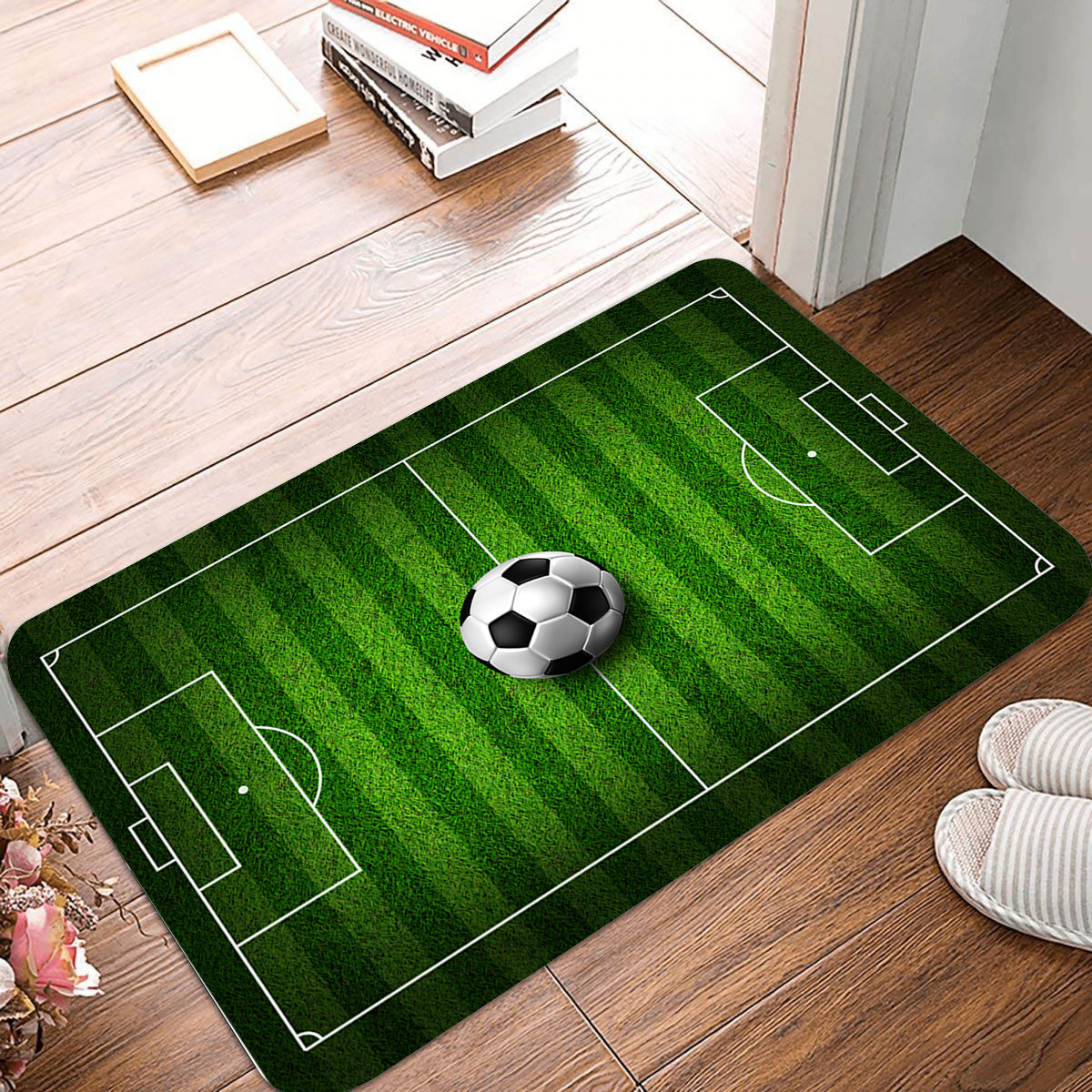 Serie de campo deportivo transfronterizo alfombra decorativa del piso dormitorio casa alfombra del piso campo de fútbol juego impresión hogar sala de estar