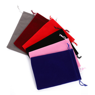 Factory flannel bag mobile power jewelry packaging drawstring flannel linen pu mobile phone bag excellent quantity