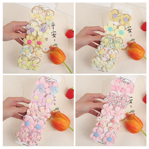 Hair clip flowers hair tie exquisite hair accessory for girls, rubber band hair accessories for little girls, headband hair pin accessories